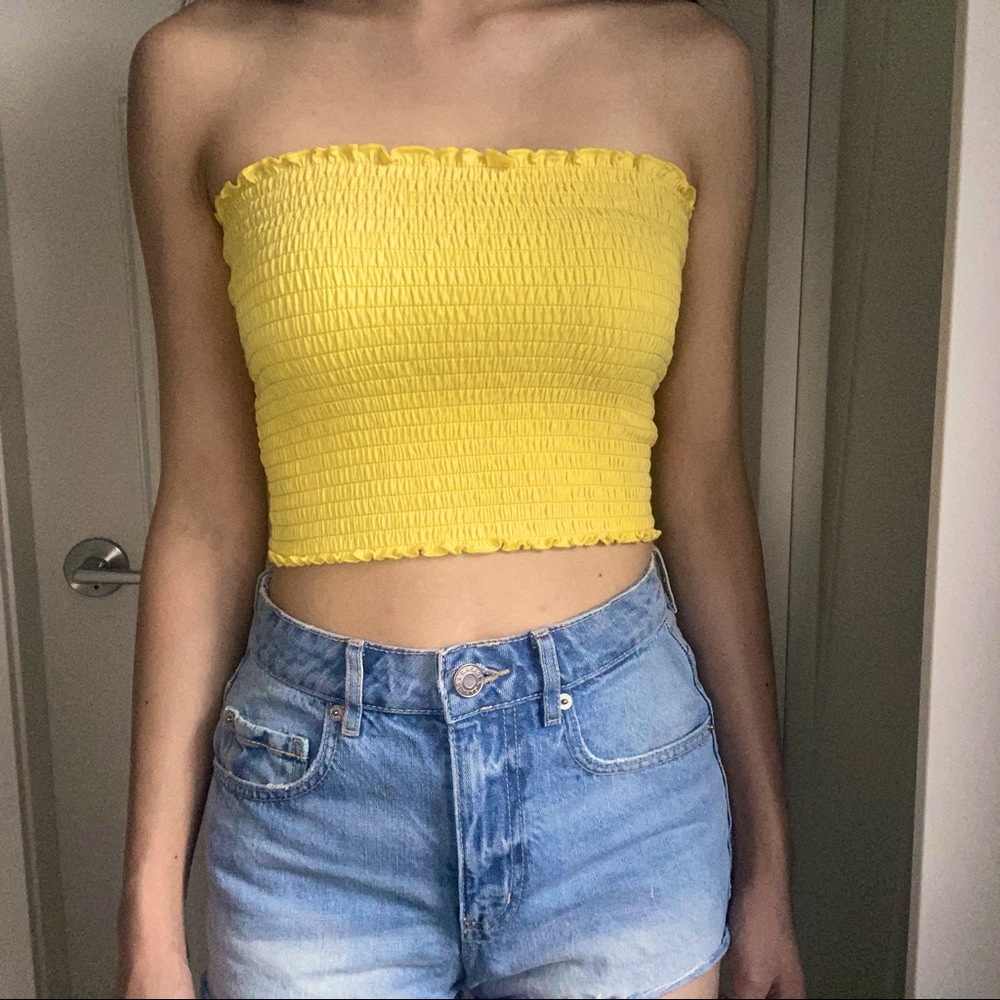 Hollister smocked tube top